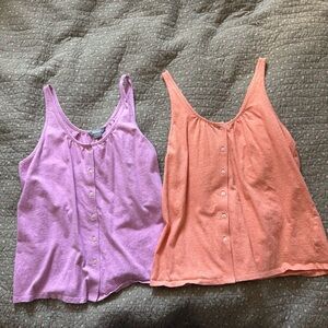(LOT OF 2) Natural Reflections Purple and Orange Camisoles